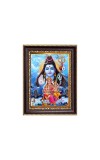 Lord Shiva, Mata Parvati, Baby Ganesh and Baby Kartikeya Digital Print Photo 6.7x8.7 inches - Vibrant Religious Wall Art for Home, Office and Temple Decor.