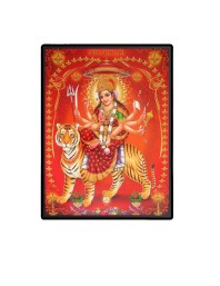 Durga Laminated Photo - 5x7 Inches, Divine Blessings for Home & Office and Temple Decoration