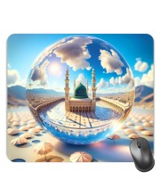 Customized Masjid Picture Sublimation Mouse Pad | 8 X 7.5 Inch | Smooth Cloth Surface | Non-Slip Rubber Base | Personalized Mousepad for Laptop & Desktop (F17210)