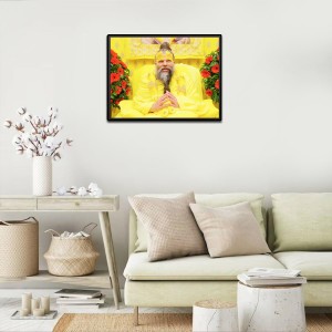 Premanand ji maharaj Laminated Photo (13x15 Inches Without glass) Divine Blessings for Table and Walls,Home & Office and Temple Decoration