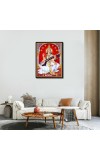 Saraswati Laminated Photo - 5x7 Inches, Divine Blessings for Home & Office and Temple Decoration