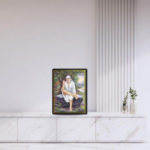 Sai Baba Laminated Photo - 5x7 Inches, Divine Blessings for Home & Office and Temple Decoration Sai Baba Laminated Photo - 5x7 Inches, Divine Blessings for Home & Office and Temple Decoration