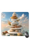 Customized Stone Balance Picture Sublimation Mouse Pad | 8 X 7.5 Inch | Smooth Cloth Surface | Non-Slip Rubber Base | Personalized Mousepad for Laptop & Desktop (F17266)