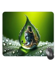 Customized Lord Shiva Picture Sublimation Mouse Pad | 8 X 7.5 Inch | Smooth Cloth Surface | Non-Slip Rubber Base | Personalized Mousepad for Laptop & Desktop (F17021)