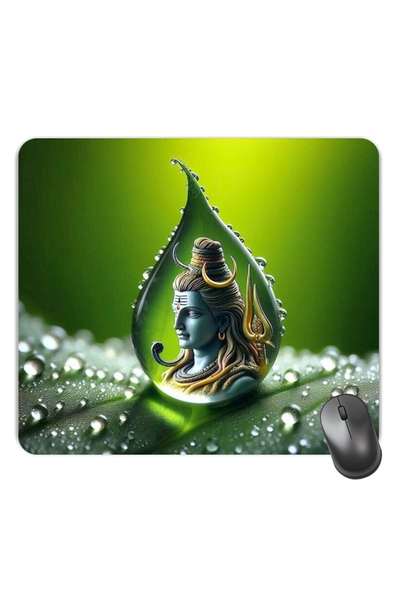 Customized Lord Shiva Picture Sublimation Mouse Pad | 8 X 7.5 Inch | Smooth Cloth Surface | Non-Slip Rubber Base | Personalized Mousepad for Laptop & Desktop (F17021)