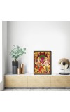 Lakshmi & Ganesh Laminated Photo - 5x7 Inches, Divine Blessings for Home & Office and Temple Decoration