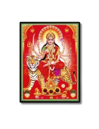 Durga Laminated Photo - 13x15 Inches, Divine Blessings for Home & Office and Temple Decoration