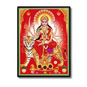 Durga Laminated Photo - 13x15 Inches, Divine Blessings for Home & Office and Temple Decoration