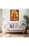 Lakshmi Laminated Photo - 5x7 Inches, Divine Blessings for Home & Office and Temple Decoration