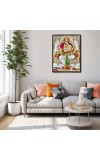 Saraswati Laminated Photo - 5x7 Inches, Divine Blessings for Home & Office and Temple Decoration