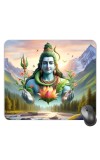 Customized Lord Shiva Picture Sublimation Mouse Pad | 8 X 7.5 Inch | Smooth Cloth Surface | Non-Slip Rubber Base | Personalized Mousepad for Laptop & Desktop (F17367)