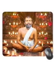 Customized Ramakrishna Paramahamsa Picture Sublimation Mouse Pad | 8 X 7.5 Inch | Smooth Cloth Surface | Non-Slip Rubber Base | Personalized Mousepad for Laptop & Desktop (F17078)