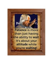 A P J Abdul Kalam & Famous Quote Brown Frame, 10x14InchesInspirational Wall Art for Office, Home DecorIdeal Spiritual Gift