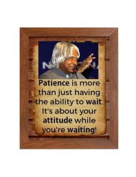 A P J Abdul Kalam & Famous Quote Brown Frame, 18x22InchesInspirational Wall Art for Office, Home DecorIdeal Spiritual Gift