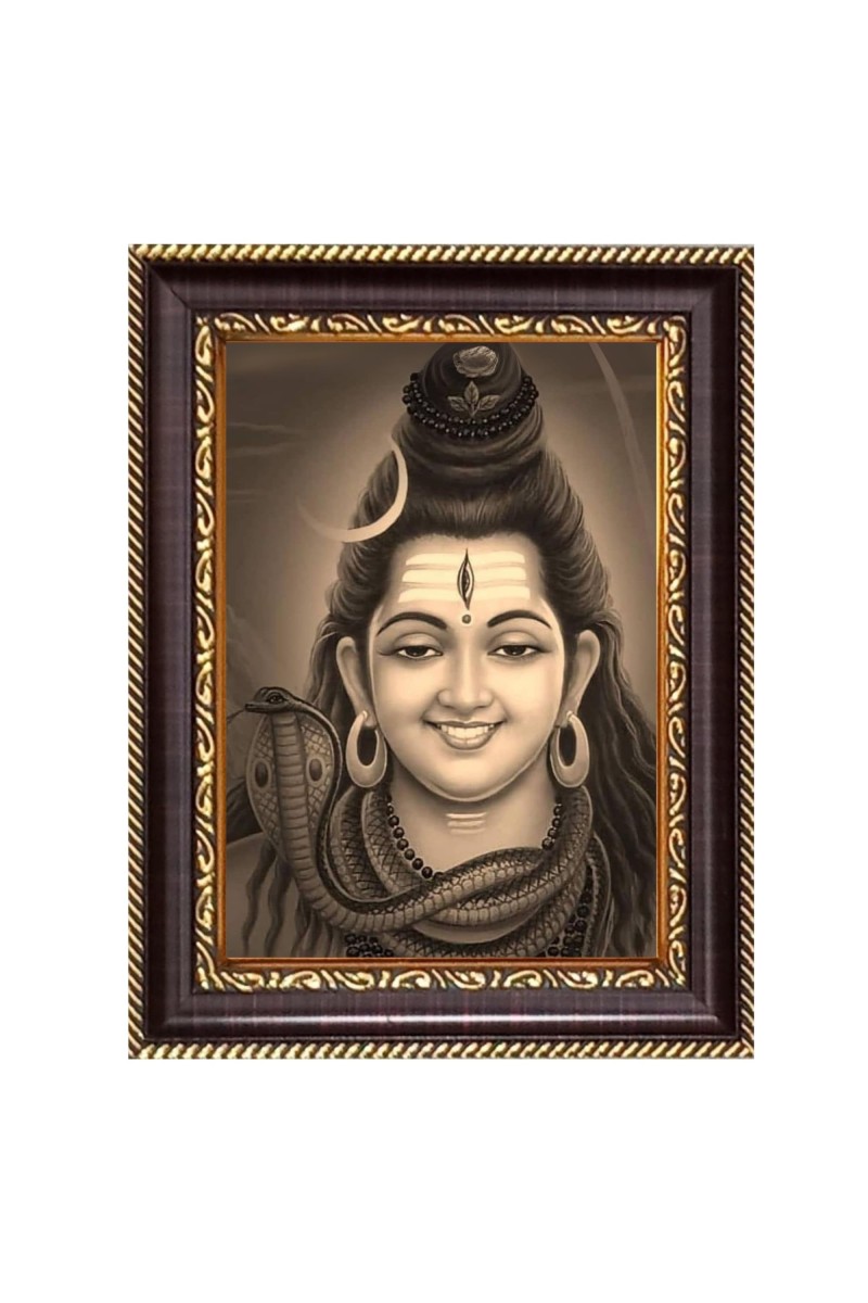 Har Har Mahadev Digital Print Photo 6.7x8.7 inches (I6050) - Vibrant Religious Wall Art for Home or Office Decor.