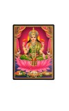 Lakshmi Laminated Photo - 5x7 Inches, Divine Blessings for Home & Office and Temple Decoration