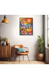 Vishnu lakxmi Laminated Photo - 5x7 Inches, Divine Blessings for Home & Office and Temple Decoration