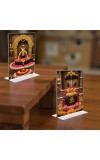 Lord Shiva Lingam Acrylic T-Style Photo Stand - 7x9 Inches, Compact and Stylish Spiritual Display, easily change 2 photos (Pack of 1)