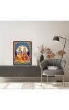 Vishnu Lakshmi Laminated Photo - 5x7 Inches, Divine Blessings for Home & Office and Temple Decoration