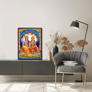 Vishnu & Lakshmi Laminated Photo - 5x7 Inches, Divine Blessings for Home & Office and Temple Decoration Vishnu & Lakshmi Laminated Photo - 5x7 Inches, Divine Blessings for Home & Office and Temple Decoration