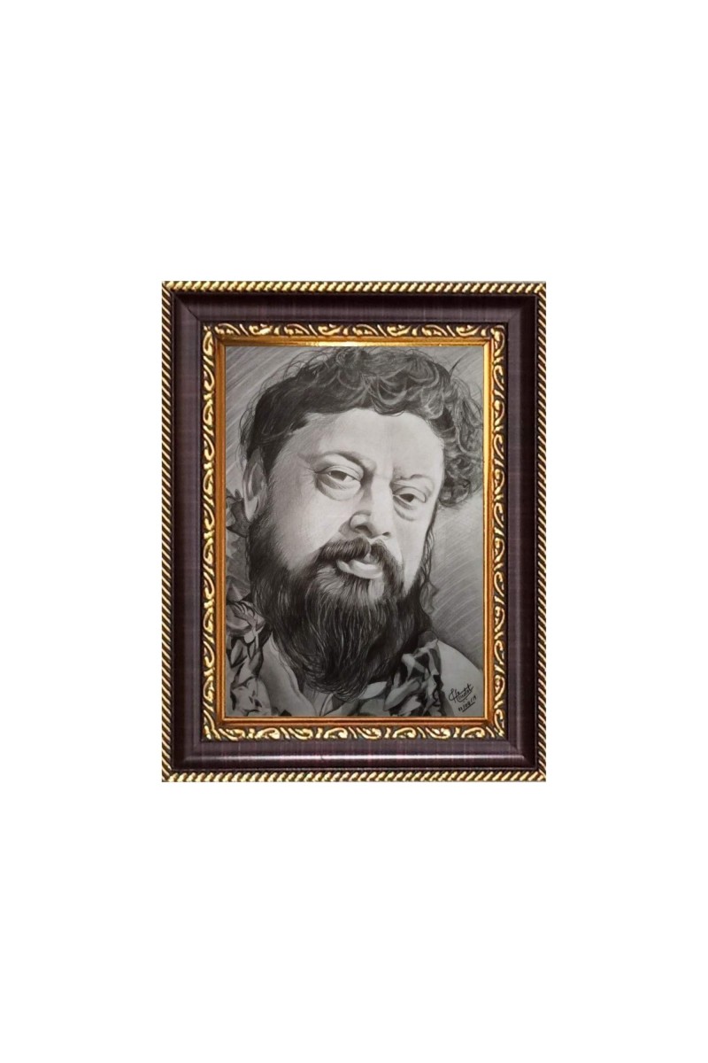 Sri Thakur Balak Brahmachari Digital Print Photo 6.7x8.7 inches - Vibrant Religious Wall Art for Home, Office and Temple Decor.