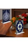 Islamic Allah Acrylic T-Style Photo Stand - 7x9 Inches, Compact and Stylish Spiritual Display, easily change 2 photos (Pack of 1)