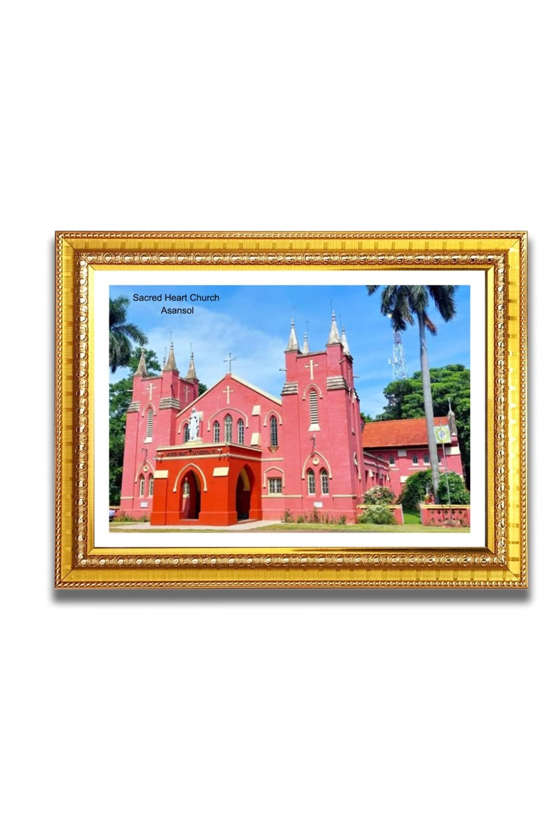 Sacred Heart Church Church Photo Frame, Beautiful Elegant Framed Wall Art of Iconic Cathedral