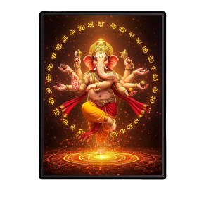 Ganesh Laminated Photo - 5x7 Inches, Divine Blessings for Home & Office and Temple Decoration Ganesh Laminated Photo - 5x7 Inches, Divine Blessings for Home & Office and Temple Decoration
