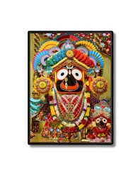 Sri Jagannath Laminated Photo - 13x15 Inches, Divine Blessings for Home & Office and Temple Decoration