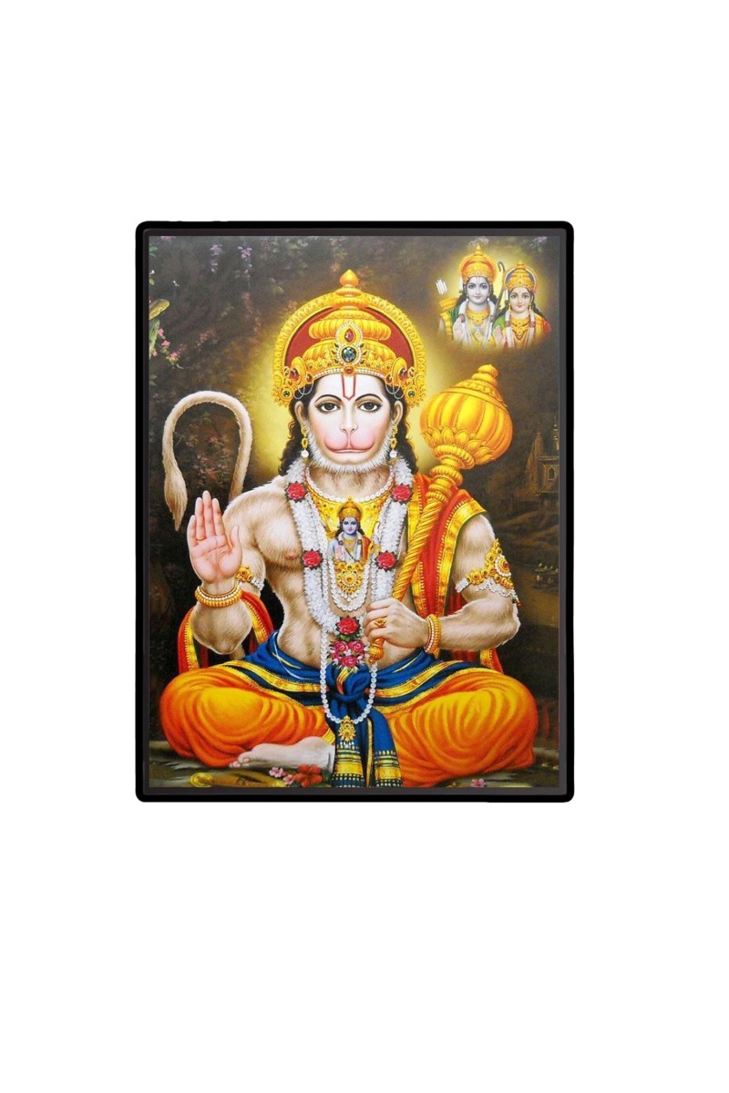 Hanuman Laminated Photo - 5x7 Inches, Divine Blessings for Home & Office and Temple Decoration