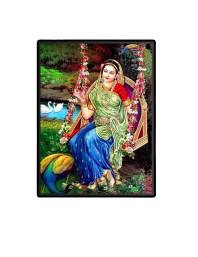 Radha Laminated Photo (9x11 Inches Without glass) Divine Blessings for Table and Walls,Home & Office and Temple Decoration