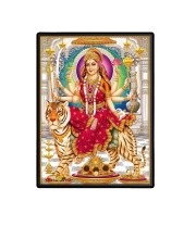 Maa Durga Laminated Photo (11x13 Inches Without glass) Divine Blessings for Table and Walls,Home & Office and Temple Decoration