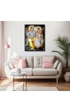 Radha Krishna Laminated Photo - 5x7 Inches, Divine Blessings for Home & Office and Temple Decoration