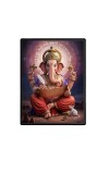 Ganesh Laminated Photo - 5x7 Inches, Divine Blessings for Home & Office and Temple Decoration