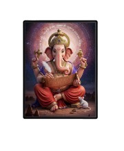 Ganesh Laminated Photo - 5x7 Inches, Divine Blessings for Home & Office and Temple Decoration