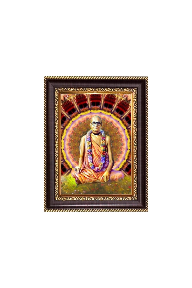 Sri Bhakti Siddhanta Saraswati Digital Print Photo 6.7x8.7 inches - Vibrant Religious Wall Art for Home, Office and Temple Decor.