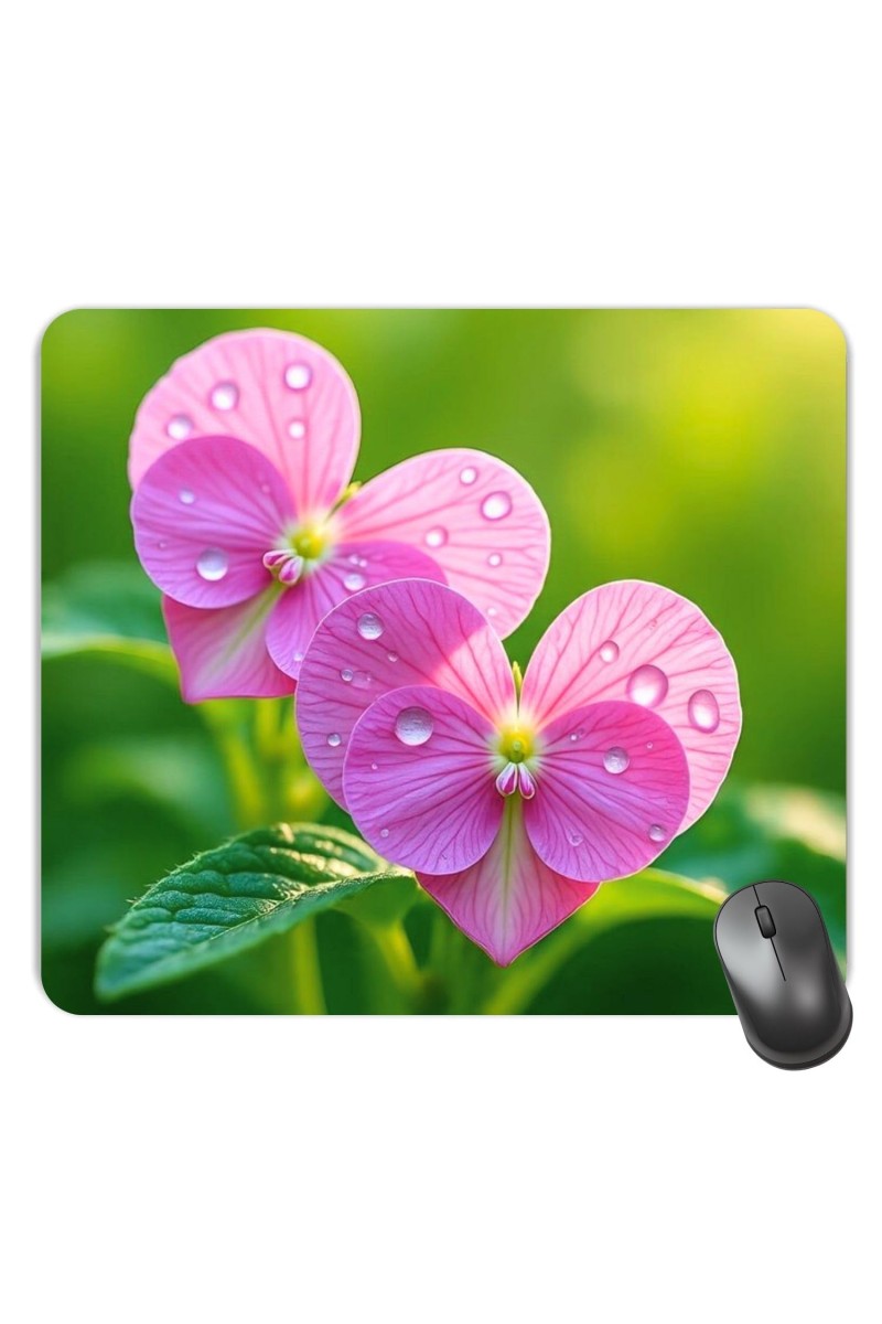 Customized Beautiful Flowers Picture Sublimation Mouse Pad | 8 X 7.5 Inch | Smooth Cloth Surface | Non-Slip Rubber Base | Personalized Mousepad for Laptop & Desktop (F17182)
