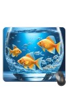 Customized Beautiful Fishes Picture Sublimation Mouse Pad | 8 X 7.5 Inch | Smooth Cloth Surface | Non-Slip Rubber Base | Personalized Mousepad for Laptop & Desktop (F17329)