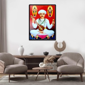 Sant Tukaram Laminated Photo (9x11 Inches Without glass) Divine Blessings for Table and Walls,Home & Office and Temple Decoration