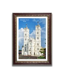 Vallarpadam Church Church Photo Frame, Beautiful Elegant Framed Wall Art of Iconic Cathedral