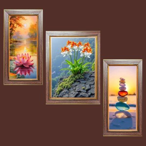 3-Pack Colorful Echoes of Nature Photo Frames - 2 Pieces 14x21 Inch & 1 Piece 18x21 Inch - Rustic Wall Art for Home & Office Decor - Botanical Wall Hanging for Living Room, Bedroom, or Workspace 3-Pack Colorful Echoes of Nature Photo Frames - 2 Pieces 14x21 Inch & 1 Piece 18x21 Inch - Rustic Wall Art for Home & Office Decor - Botanical Wall Hanging for Living Room, Bedroom, or Workspace