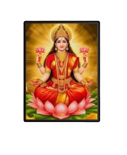 Lakshmi Laminated Photo - 5x7 Inches, Divine Blessings for Home & Office and Temple Decoration