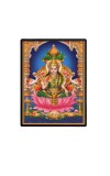 Lakshmi Laminated Photo - 5x7 Inches, Divine Blessings for Home & Office and Temple Decoration