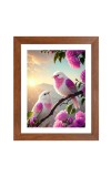 AI Funny Cute Birds Art Picture for Kids - 12x16 inches, Brown Color - Perfect Wall Decor for Children's Room