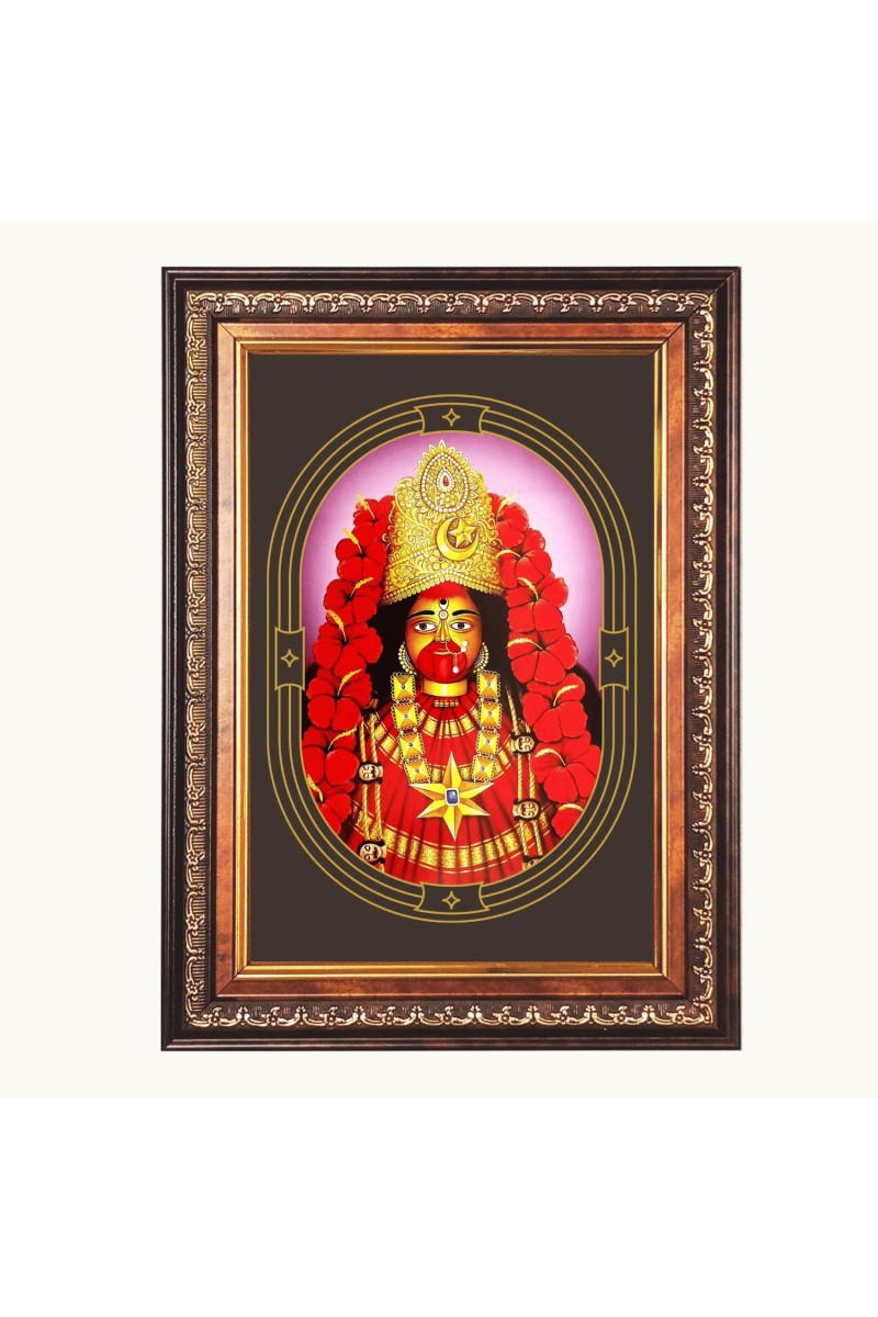 Shri Maa Kali Color Photo 14x18 Inch - Vibrant Religious Wall Art for Home or Office Decor.