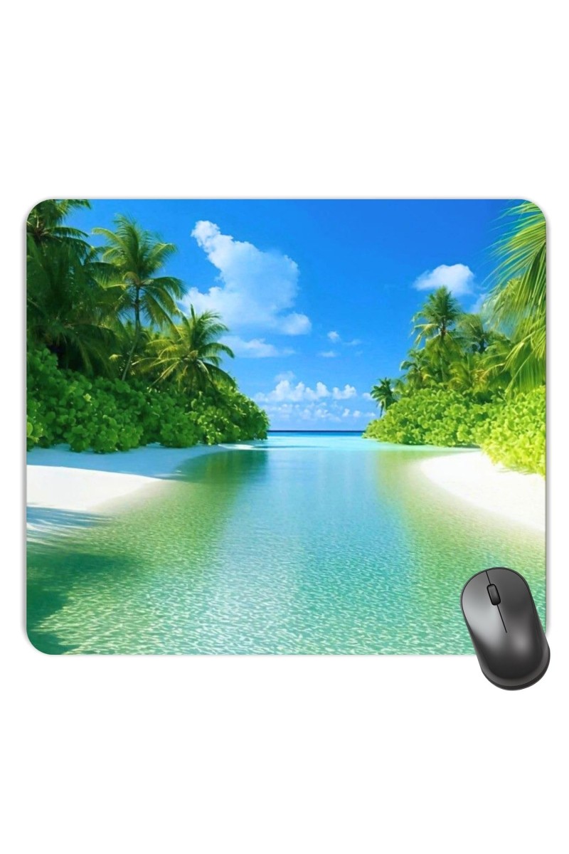 Customized Lake View Picture Sublimation Mouse Pad | 8 X 7.5 Inch | Smooth Cloth Surface | Non-Slip Rubber Base | Personalized Mousepad for Laptop & Desktop (F17271)