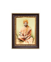 Swami Vibekananda Digital Print Photo 6.7x8.7 inches - Vibrant Religious Wall Art for Home or Office Decor.
