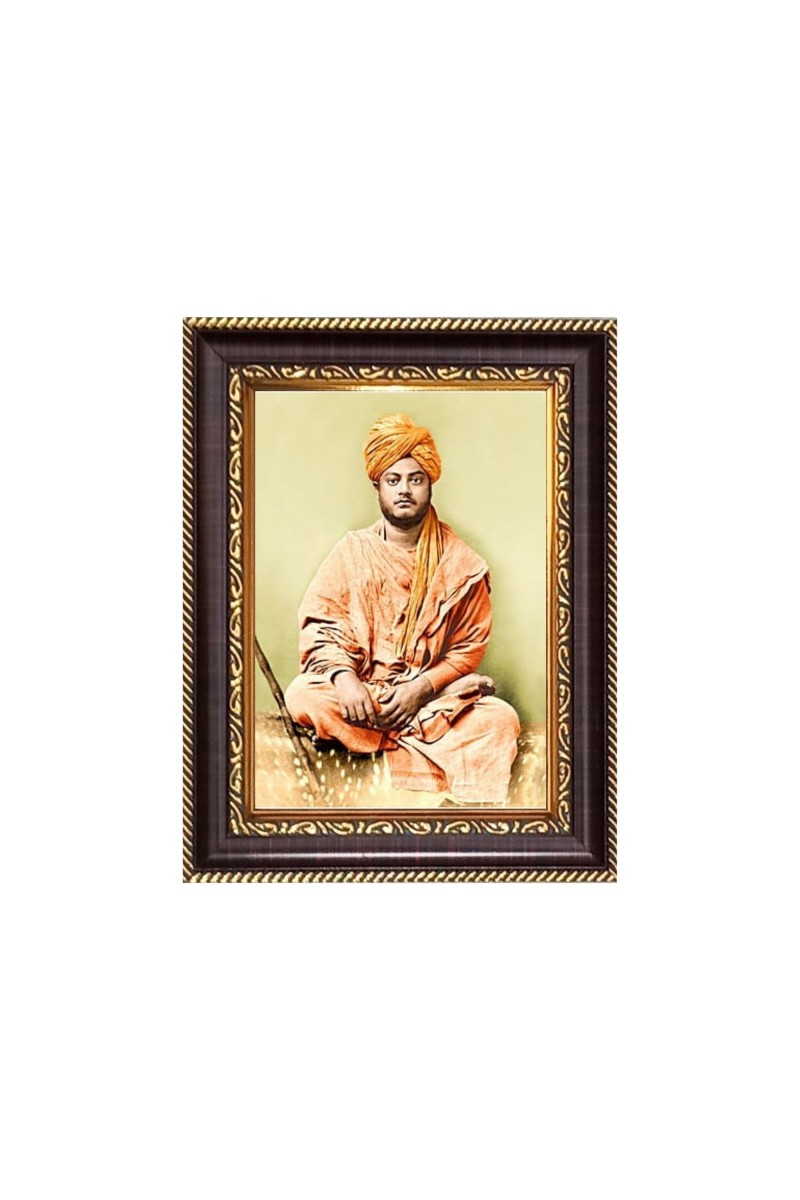 Swami Vibekananda Digital Print Photo 6.7x8.7 inches - Vibrant Religious Wall Art for Home or Office Decor.
