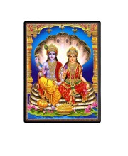Vishnu & Lakshmi Laminated Photo - 5x7 Inches, Divine Blessings for Home & Office and Temple Decoration