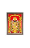 Lord Tirupati Balaji Venkateswara Photo Frame - 10x14 Inches, Brown Wooden Frame for Home, Office & Temple Decoration